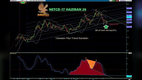 Yükselen Fibo Trend Kanalları içinde fiyatlanan NU(A-B) sonrasında trend düzeltmesi