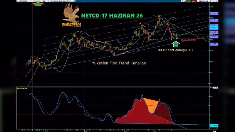Yükselen Fibo Trend Kanalları içinde fiyatlanan NU(A-B) sonrasında trend düzeltmesi